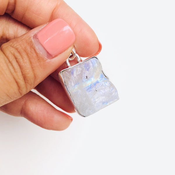 Raw hot sale moonstone pendant